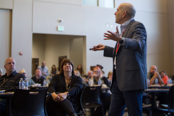 Michael Levin delivering live cybersecurity awareness training