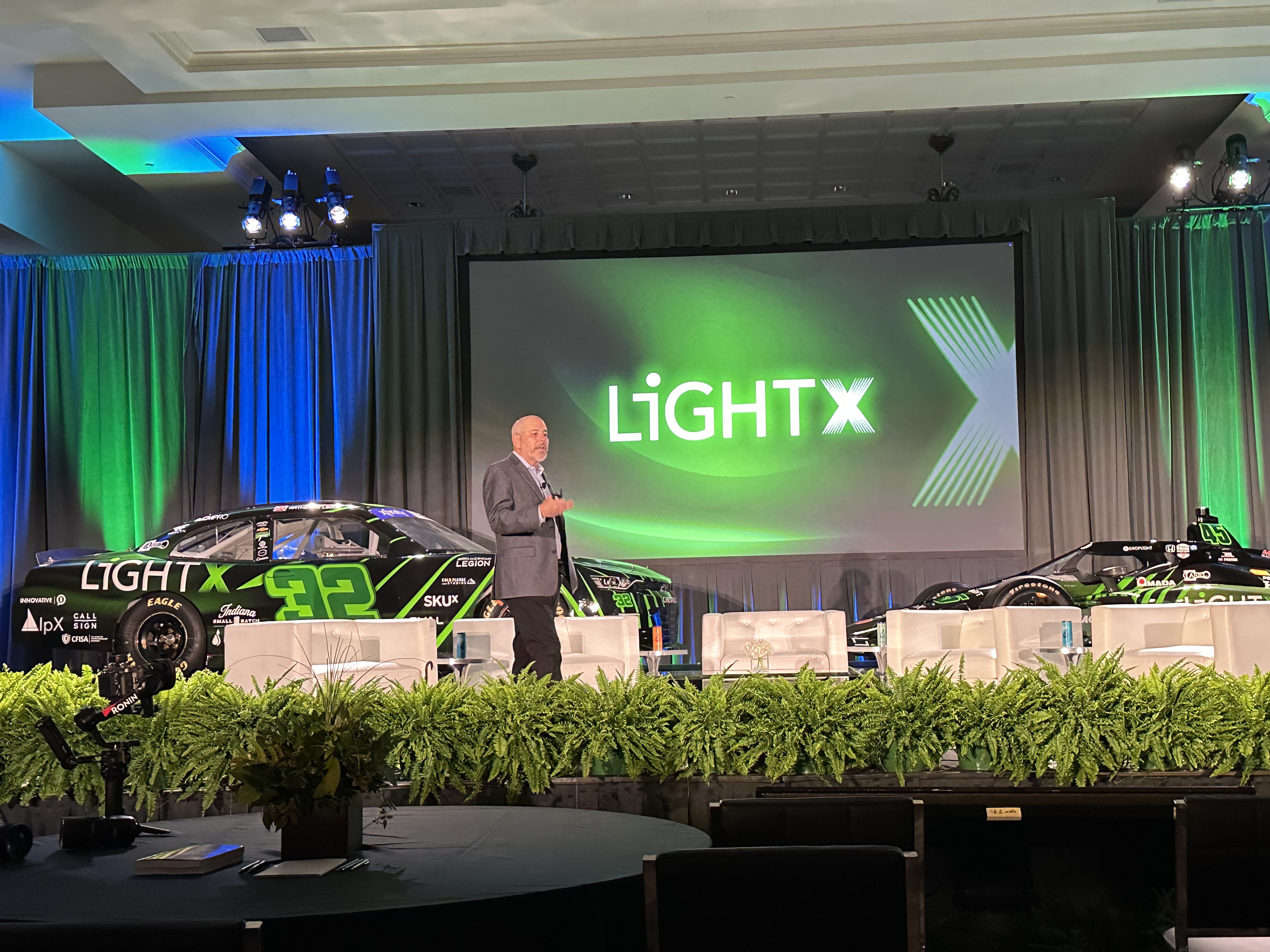 Michael Levin delivering a cybersecurity keynote at LiGHTX 2025