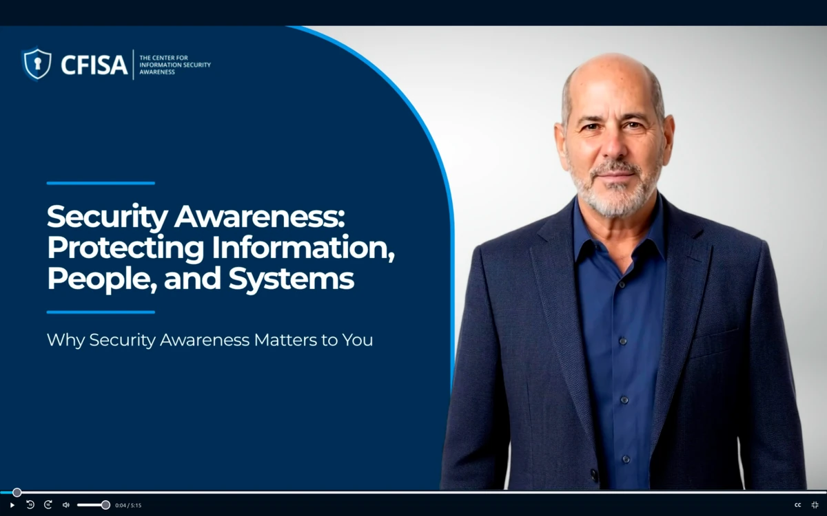 CFISA Security Awareness Training course experience.